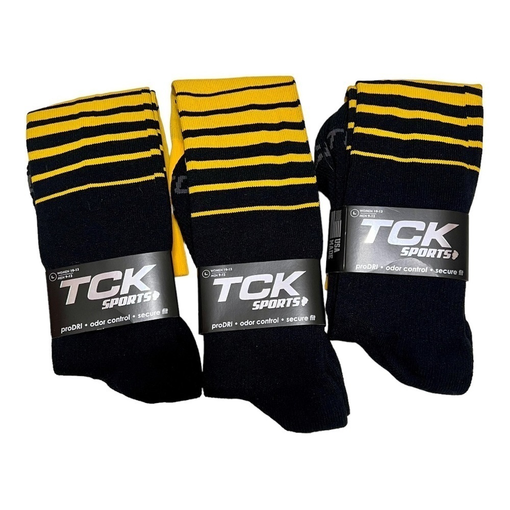 TCK Sports Elite NWT Breaker SoccerAthletic Tall Active Socks 3 Pack Men’s 9-12 - Picture 2 of 8
